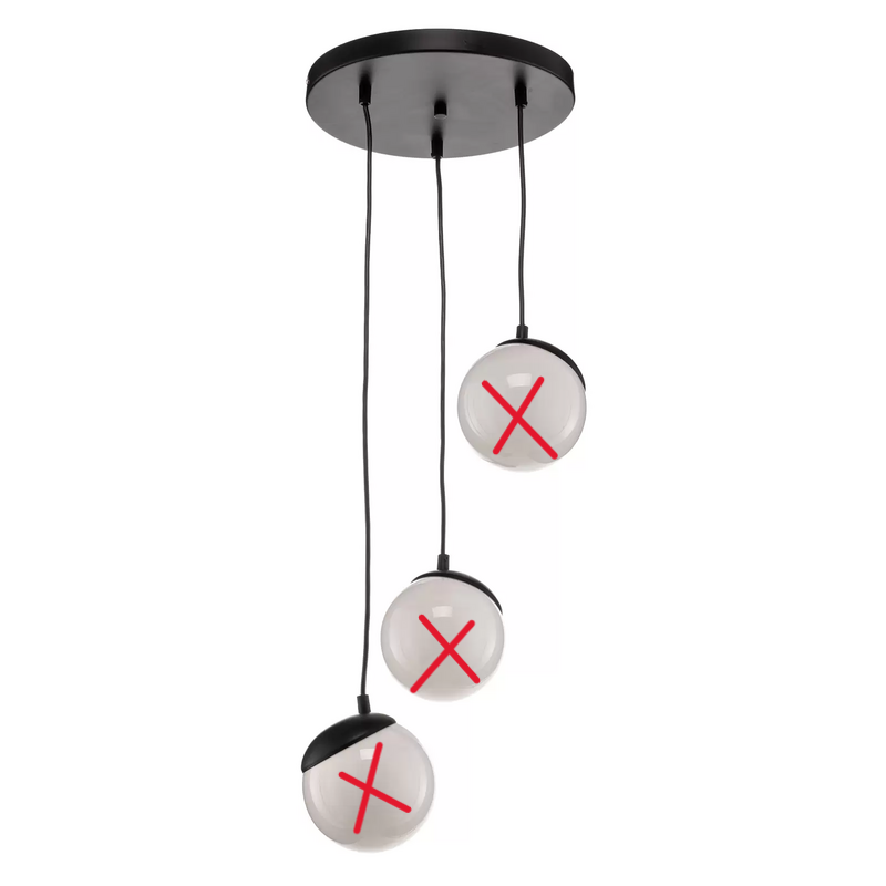 Hängeleuchte Sfera 3-flammig Glas/Metall schwarz Hängelampe SIEHE TEXT/FOTO Hängeleuchte Sfera 3-flammig Glas/Metall schwarz Hängelampe SIEHE TEXT/FOTO von no name