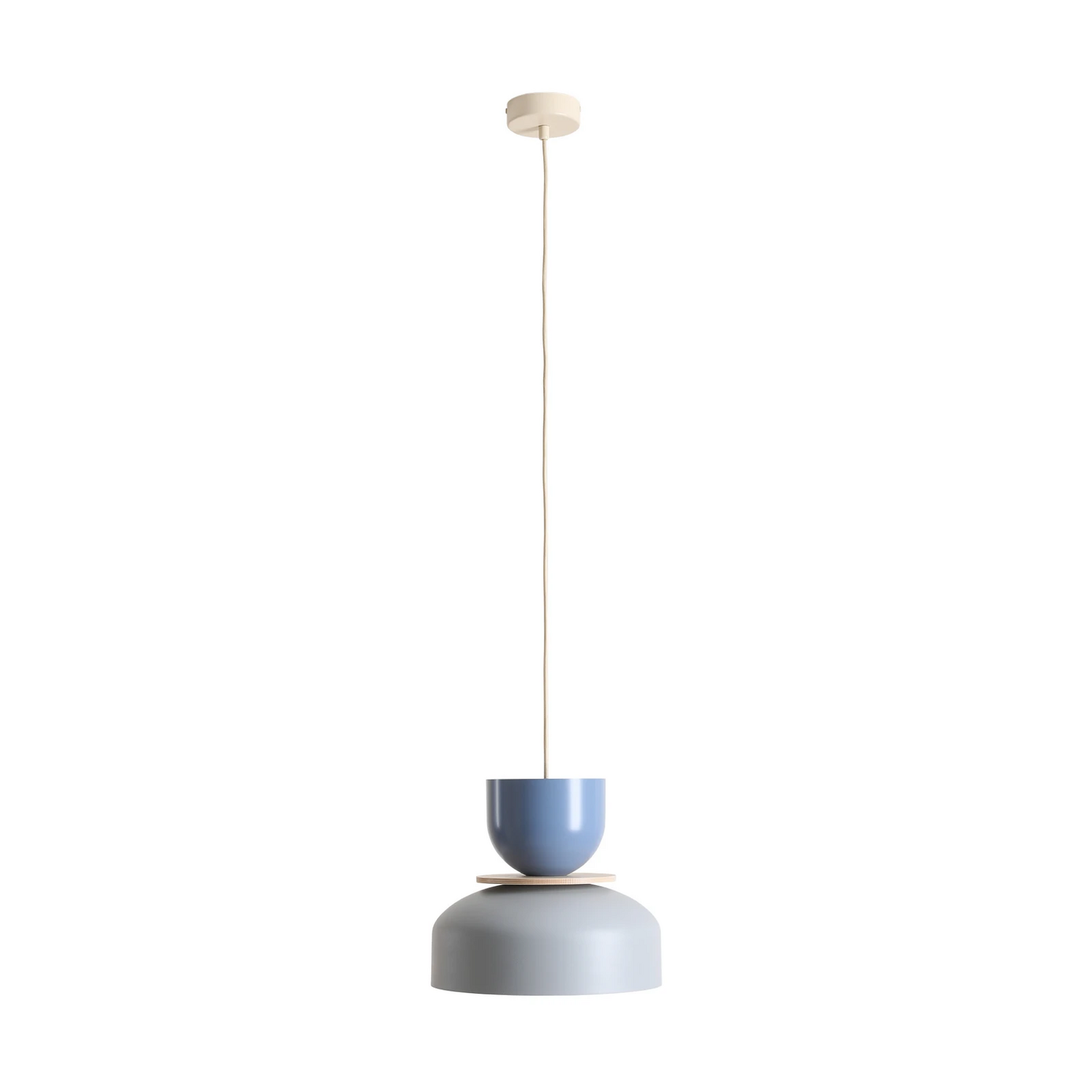 Hängeleuchte Uto Grau Blau Metallschirm Deckenlampe Deckenleuchte Lampe Spot B-Ware von no name