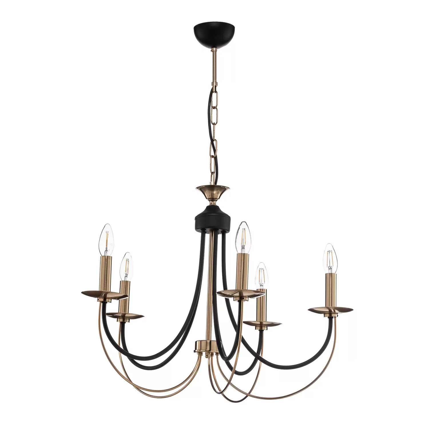 Kronleuchter Ferra Messing Antik Fünfflammig Deckenlampe Deckenleuchte Lampe149 B-Ware von no name