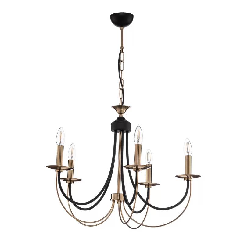 Kronleuchter Ferra Messing Antik Fünfflammig Deckenlampe Deckenleuchte Lampe149 B-Ware von no name