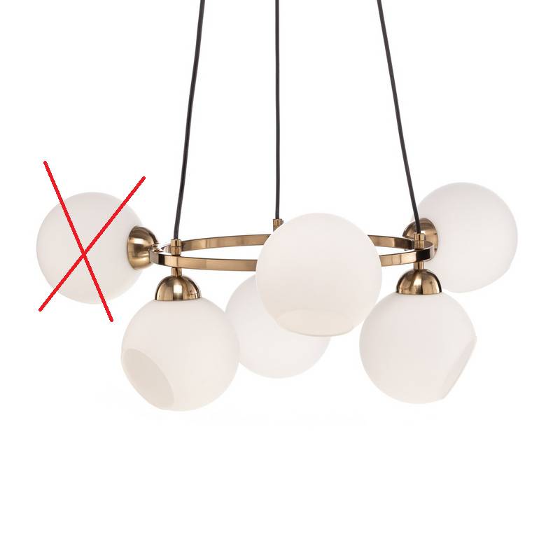 Kronleuchter Ramella messing antik 6-flammig Deckenlampe SIEHE TEXT/FOTO von no name