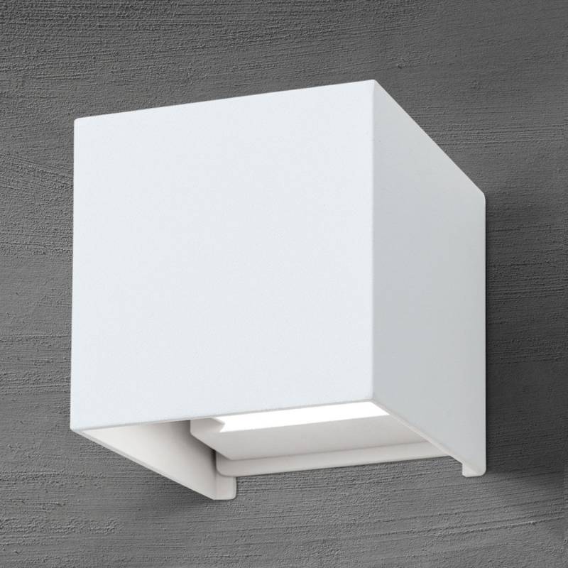 Led Außenwandleuchte Cube Weiß Metall 10 Cm Up/Down Wandlampe Wandleuchte Lampe B-Ware von no name
