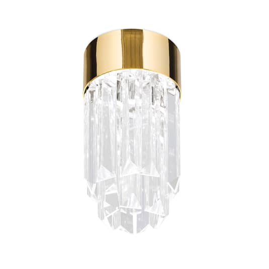 Led Deckenleuchte Prism Deckenlampe Lampe Leuchte Wohnzimmer Deko Kristall Gold B-Ware von no name