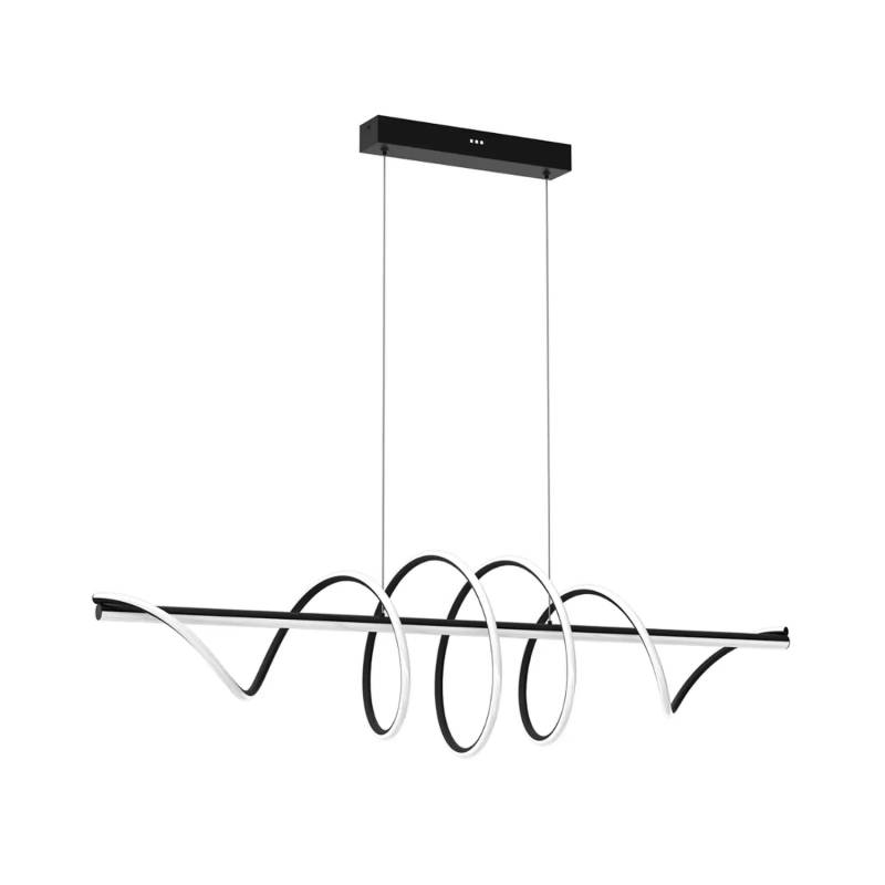 B-Ware Led Hängelampe Twist Kunststoff Schwarz 30 W Länge 110 Cm Deckenlampe Lampe Spot von no name