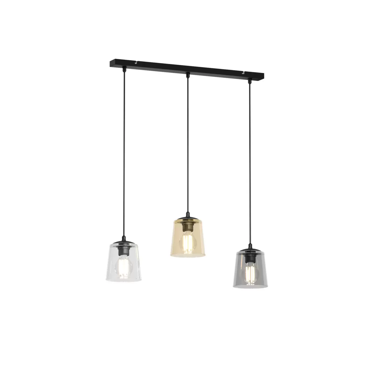 Pendellampe Lucea Dreiflammig Transp./Smoke/Amber Pendelleuchte Lampe Spot Licht B-Ware Pendellampe Lucea Dreiflammig Transp./Smoke/Amber Pendelleuchte Lampe Spot Licht B-Ware von no name