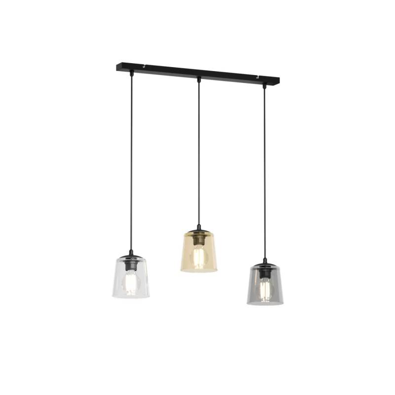 Pendellampe Lucea Dreiflammig Transp./Smoke/Amber Pendelleuchte Lampe Spot Licht B-Ware von no name
