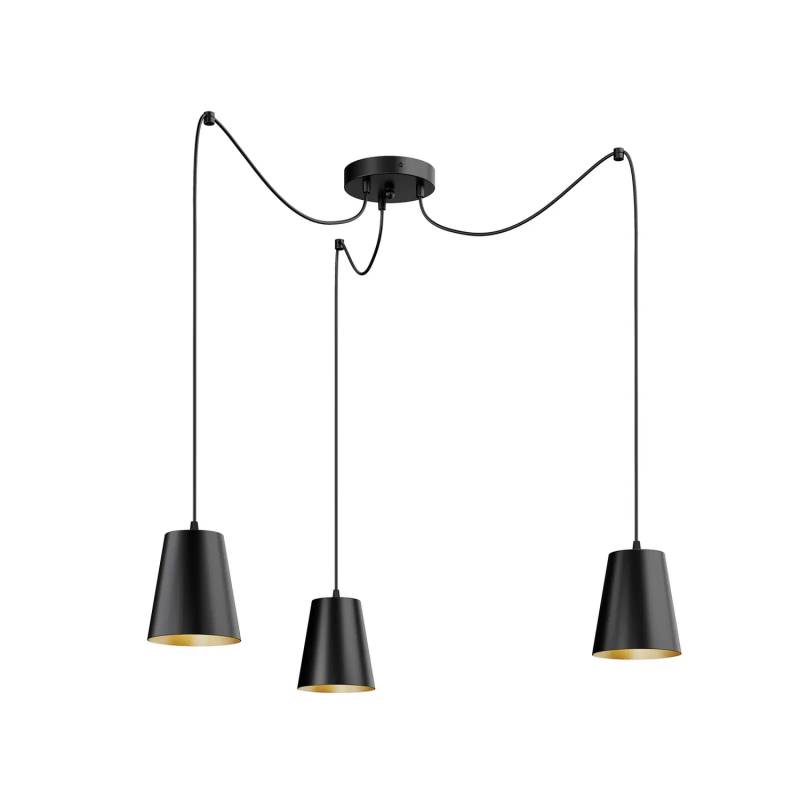 Pendelleuchte Link In Schwarz Dreiflammig Pendellampe Lampe Leuchte Spot Licht B-Ware von no name