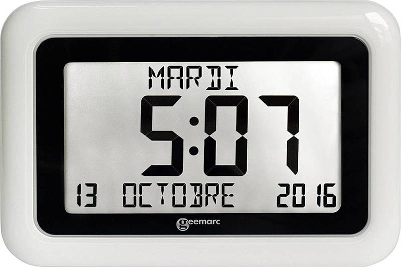 Quarz Funkuhr Uhr Tisch Digital Großes Display Wandmontage Ansage Uhrzeit Weiß B-Ware Quarz Funkuhr Uhr Tisch Digital Großes Display Wandmontage Ansage Uhrzeit Weiß B-Ware von no name