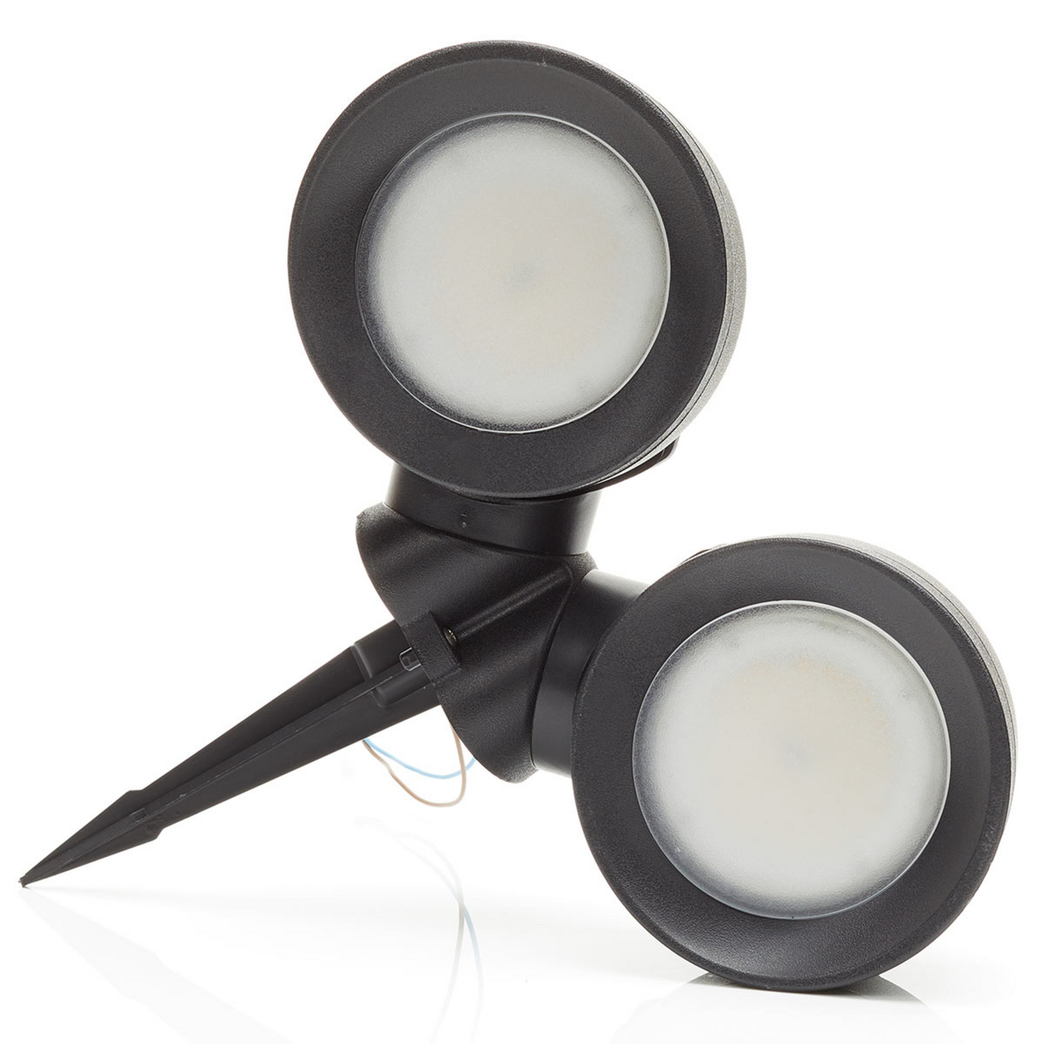 Spießspot Tommy El Rund Schwarz Frosted 2x10 W Cct Gartenlampe Leuchtmittel Lampe B-Ware von no name