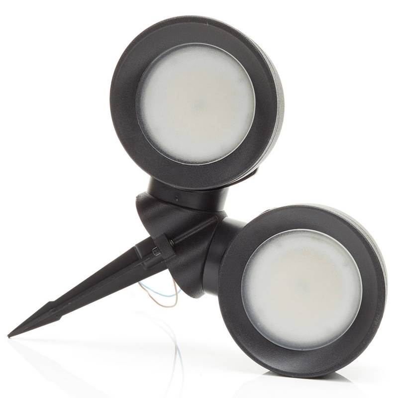 Spießspot Tommy El Rund Schwarz Frosted 2x10 W Cct Gartenlampe Leuchtmittel Lampe B-Ware von no name