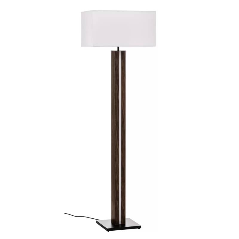 Stehlampe Elegance dimmbar nussbaumfurnier weiß Stehleuchte Lampe Leuchte Spot von no name