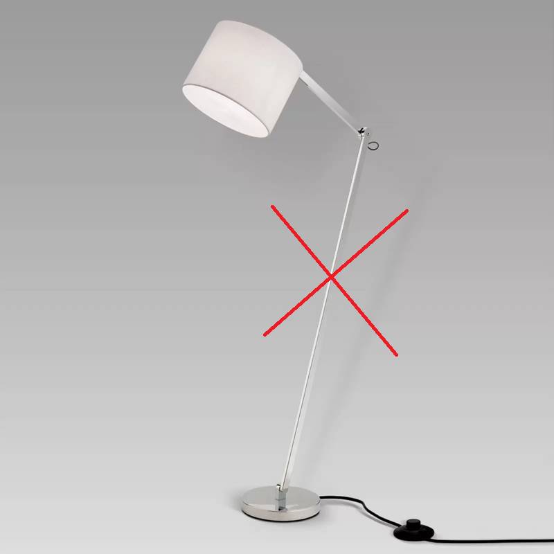 Stehleuchte Artak mit weißem Leinenschirm Standleuchte Lampe SIEHE TEXT/FOTO von no name