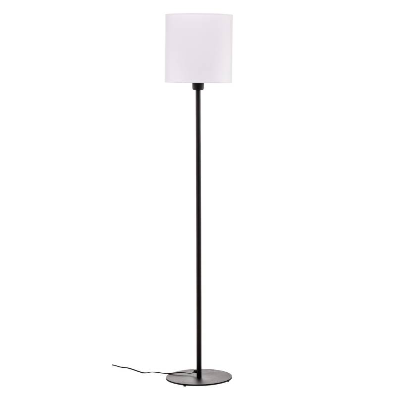 B-Ware Textil Stehlampe Harris Fuß Schwarz Schirm Leselampe Stehleuchte Leuchte E27 von no name