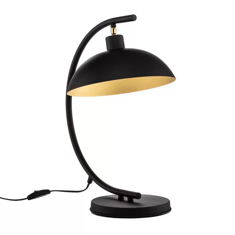 Tischleuchte 1036 einflammig schwarz-gold Tischlampe Lampe Leuchte Spot Licht von no name