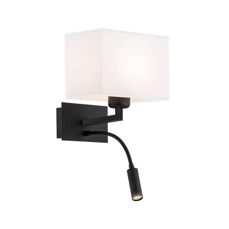 Wandlampe Harry Eckig Schwarz Weiß Wandleuchte Lampe Leuchte Spot Licht E27 D756 B-Ware von no name