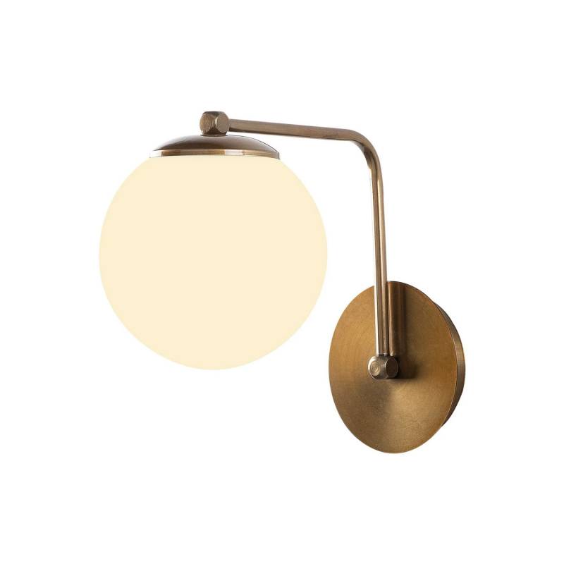 Wandleuchte Daisy 146 A Gold Schirm Opalglas Wandlampe Lampe Leuchte Spot Licht B-Ware von no name