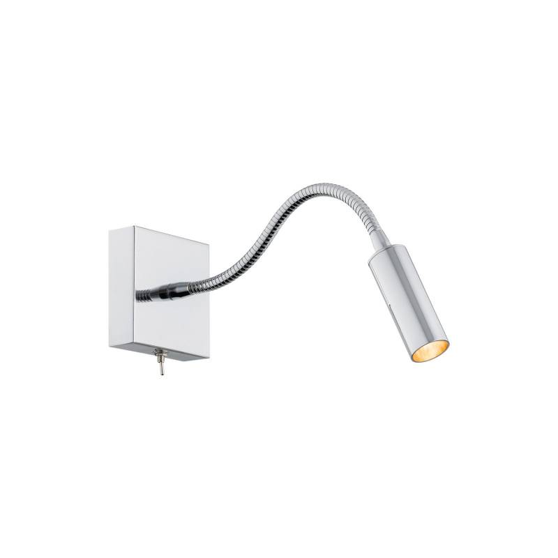 Wandleuchte Ojos Chromfarben Stahl Flexibler Arm Wandlampe Lampe Leuchte Spot B-Ware von no name