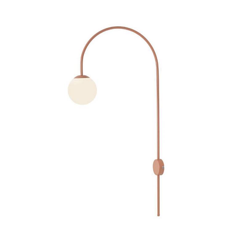 Wandleuchte Una Metall Glas Korallenrot Wandlampe Lampe Leuchte Spot Licht896 B-Ware von no name