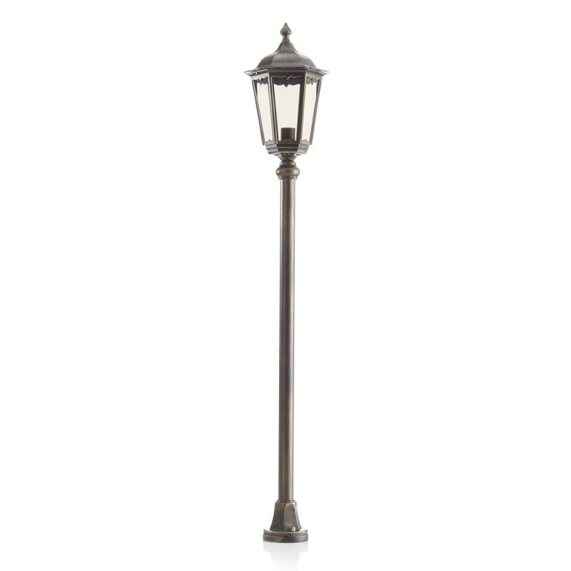 Wegeleuchte Puchberg 140cm Schwarz Gold Lampe Leuchte Außenleuchte Sockelleuchte B-Ware von no name