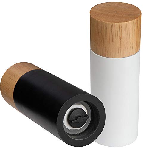 2er Set Salz- und Pfeffermühle aus Edelstahl mit Bambus-Verschluss, robustes Keramikmahlwerk von notrash2003 2er Set Salz- und Pfeffermühle aus Edelstahl mit Bambus-Verschluss, robustes Keramikmahlwerk von notrash2003 von noTrash2003