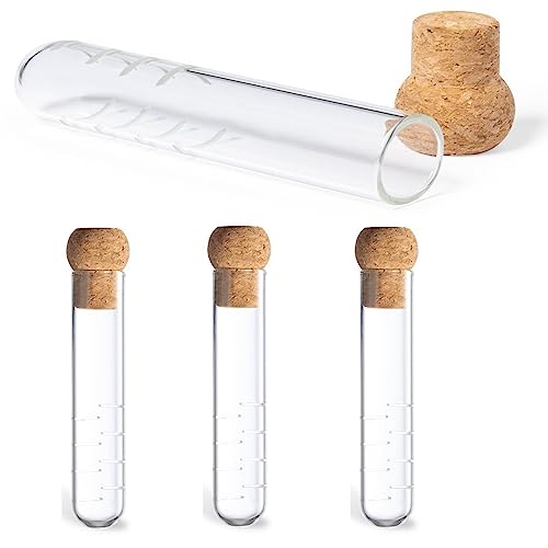 4er Set Teesiebe Teestab Teeinfusor Teeei für losen Tee aus mikroperforiertem Glas mit Korkstopfen Teebrüher im Spar Angebot von noTrash2003