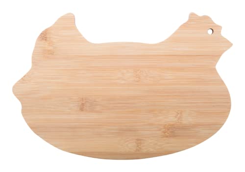 Doppelset 2 Stück Schneidbrett Küchenbrett Frühstücksbrett aus Echtholz zertifiziert nach (EC) No 1935/2004 in 5 Designs Huhn Schwein Kuh Tanne Fisch (Huhn) von noTrash2003
