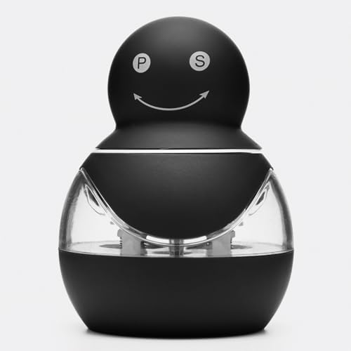 Innovative Salz- und Pfeffermühle GHOST mahlt Salz in die eine und Pfeffer in die andere Richtung Design Geist mit gummierter Oberfläche von noTrash2003