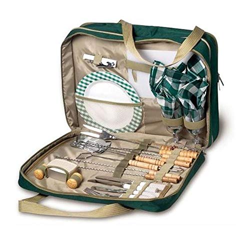 Picknicktasche mit praktischem Zubehör zum Grillen, Snacken und Lunchen, Metallgrill mit Geschirr u. a. Zubehör von notrash2003 von noTrash2003