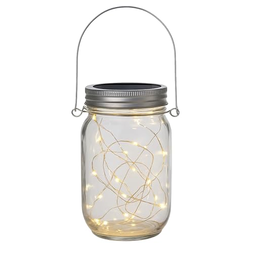 Solar Licht Einweckglas mit 20 warmweißen LEDs – Außenleuchte Garten Laterne Solar Glaslampe – Terrassen Tischbeleuchtung mit Aufhänger – Solarleuchte Outdoor Deko Solar Licht Einweckglas mit 20 warmweißen LEDs – Außenleuchte Garten Laterne Solar Glaslampe – Terrassen Tischbeleuchtung mit Aufhänger – Solarleuchte Outdoor Deko von noTrash2003