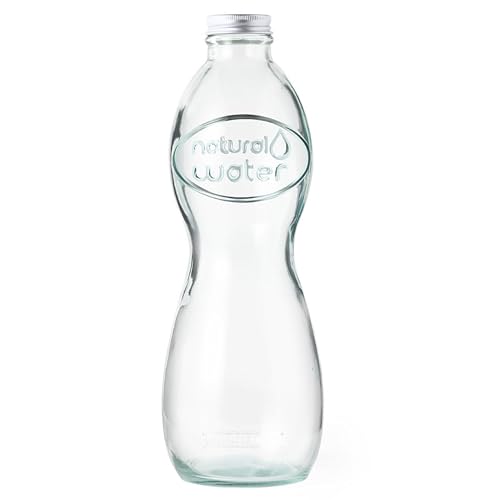 noTrash2003 1 Liter Wasserflasche Karaffe aus Recyclingglas mit Schraubverschluss aus Metall im Retrolook Umweltfreundliches und Nachhaltiges Produkt Made in Europe noTrash2003 1 Liter Wasserflasche Karaffe aus Recyclingglas mit Schraubverschluss aus Metall im Retrolook Umweltfreundliches und Nachhaltiges Produkt Made in Europe von noTrash2003