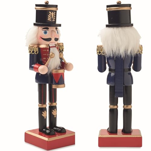 noTrash2003 Grosser Nussknacker aus Holz handbemalt im Klassischen Husarendesign Husar mit Trommel 25 cm Höhe in blau Deko-Nussknacker König aus Holz Weihnachtsdekoration Advent noTrash2003 Grosser Nussknacker aus Holz handbemalt im Klassischen Husarendesign Husar mit Trommel 25 cm Höhe in blau Deko-Nussknacker König aus Holz Weihnachtsdekoration Advent von noTrash2003