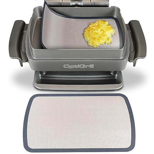 Dauerbackmatte Silikon Backmatte kompatibel mit Tefal Optigrill, Antihaftbeschichtung, Silikonmatte, Lebensmittelecht und Hitzebeständig, Zubehör (passend für die kleine Backschale) von nobellgo