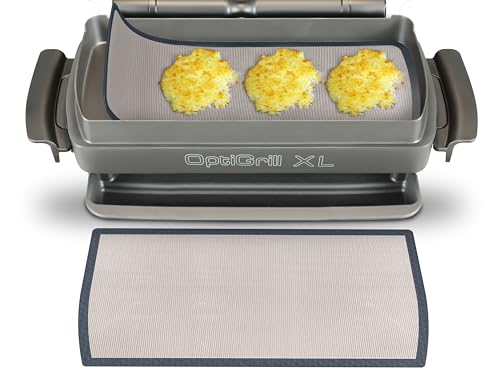 Dauerbackmatte Silikon Backmatte kompatibel mit Tefal Optigrill XL, Antihaftbeschichtung, Silikonmatte, Lebensmittelecht und Hitzebeständig, Zubehör (passend für die große Backschale) von nobellgo