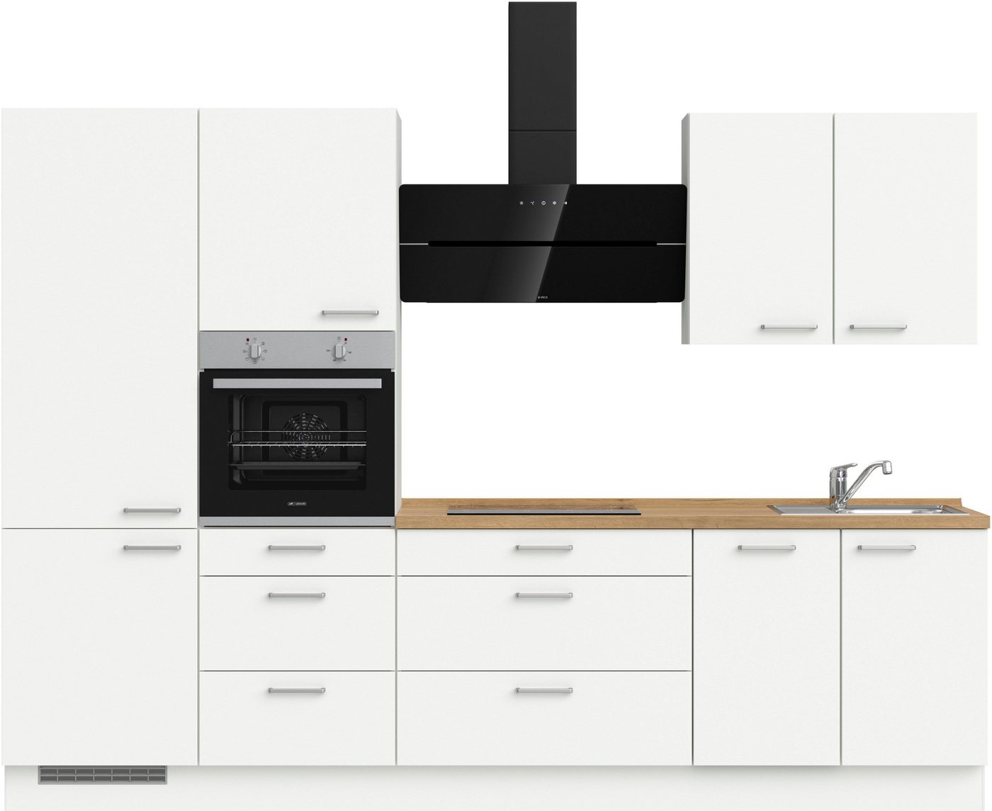 nobilia® elements Küchenzeile elements premium", vormontiert, Ausrichtung wählbar, Breite 300 cm, mit E-Geräten" von nobilia® elements