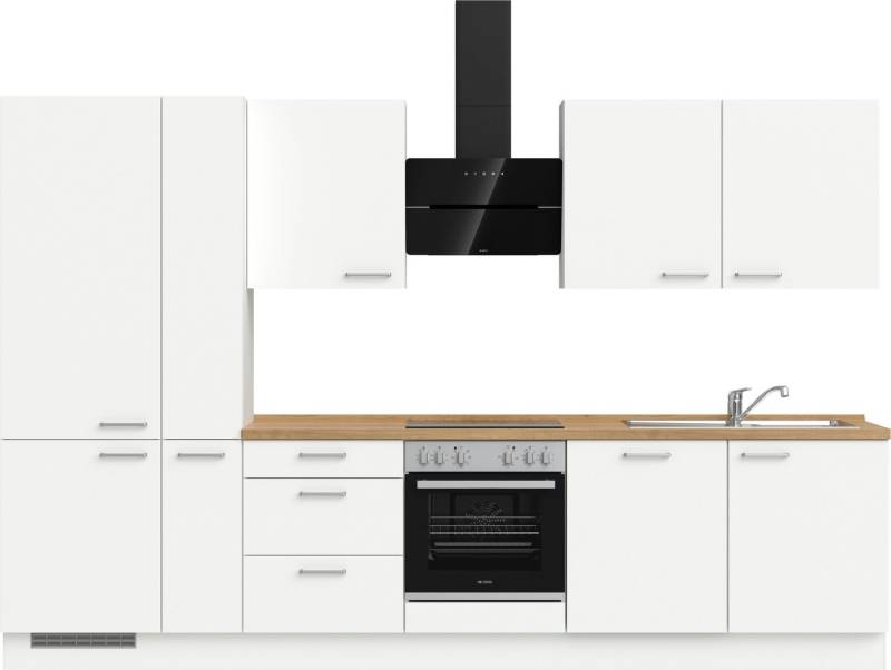 nobilia® Küchenzeile "elements II", vormontiert, Ausrichtung wählbar, Breite 330 cm, wahlw. mit E-Geräten von nobilia®