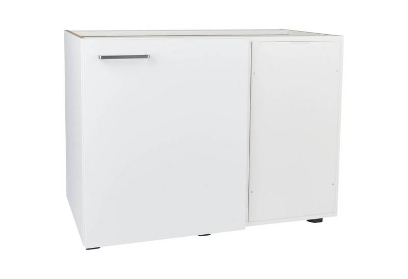 nobilia® Eckunterschrank UEDF100-60 Metallgriff Edelstahlfarbig 263, hochwertig + komplett vormontiert von nobilia®