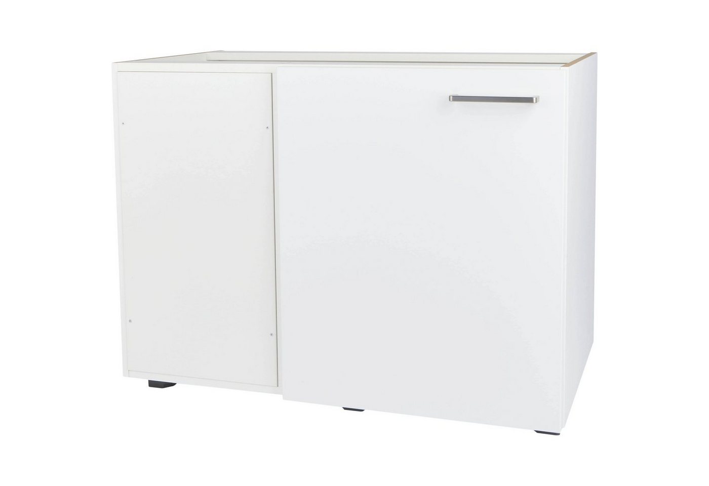 nobilia® Eckunterschrank UEDF100-60 Metallgriff Edelstahlfarbig 263, hochwertig + komplett vormontiert von nobilia®