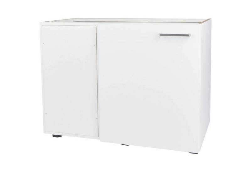 nobilia® Eckunterschrank UEDF100-60 Metallgriff Edelstahlfarbig 263, hochwertig + komplett vormontiert von nobilia®