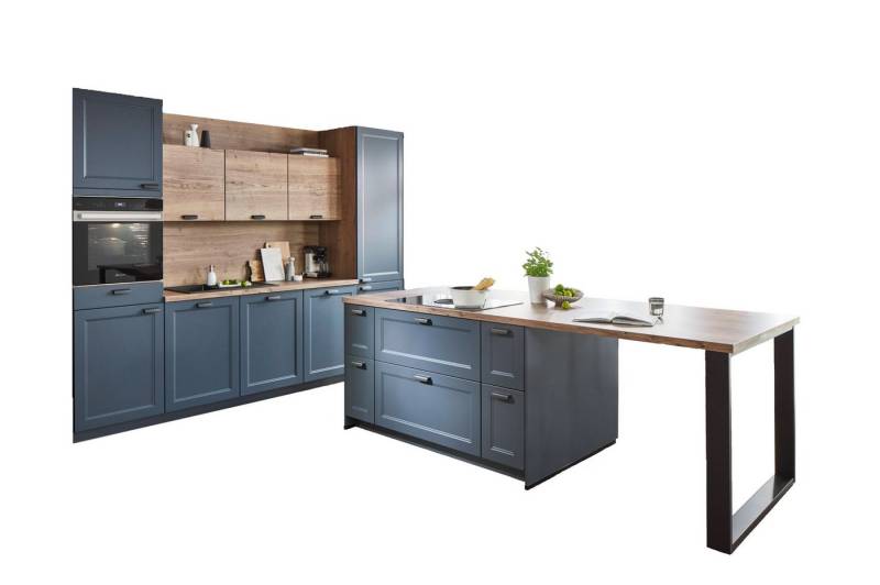 nobilia® Kücheninsel Calais, individuell anpassbar, gratis Küchenplanung mit Profis, (Breite 300cm), vormontiert, wahlw. mit E-Geräten, Preis inkl.Lieferung von nobilia®