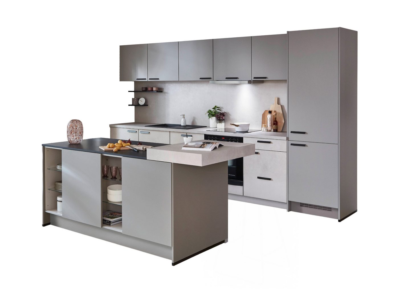 nobilia® Kücheninsel Tours, individuell anpassbar, gratis Küchenplanung mit Profis, (Breite 370cm), vormontiert, wahlw. mit E-Geräten, Preis inkl.Lieferung von nobilia®