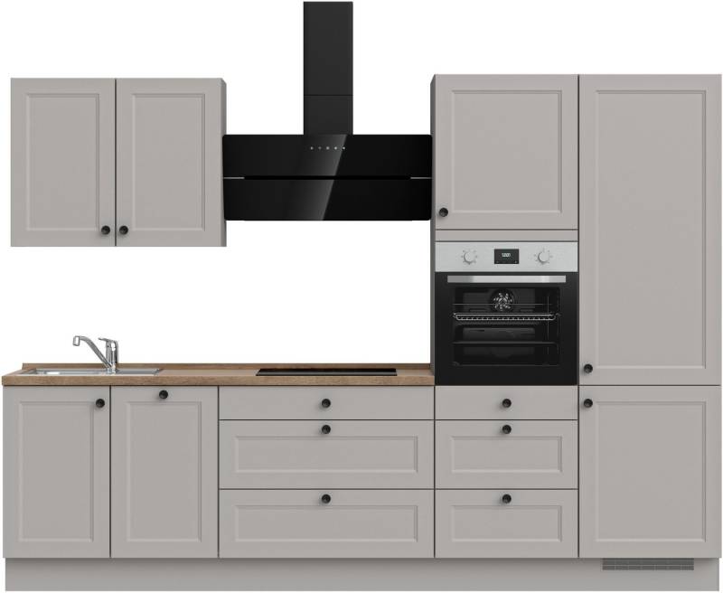 nobilia® Küchenzeile "Cascada II", vormontiert, Breite 300 cm, Ausrichtung wählbar, wahlw. mit E-Geräten von nobilia®