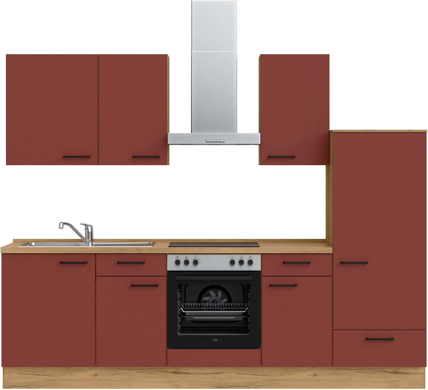 nobilia® Küchenzeile "Easytouch I", vormontiert, Ausrichtung wählbar, Breite 270 cm, wahlw. mit E-Geräten von nobilia®
