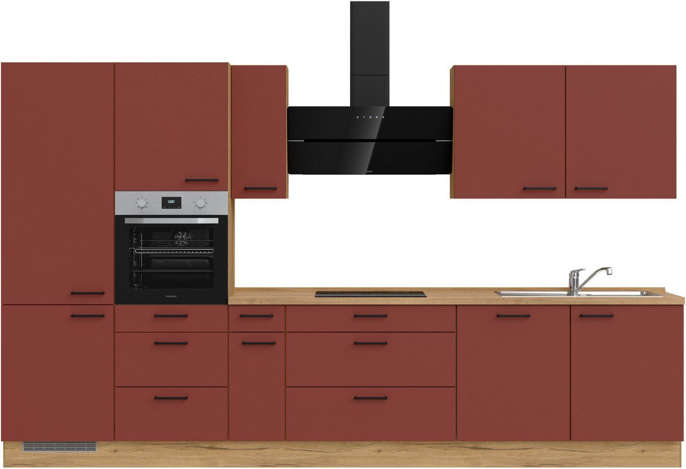 nobilia® Küchenzeile "Easytouch premium", vormontiert, Ausrichtung wählbar, Breite 360 cm, ohne E-Geräte von nobilia®