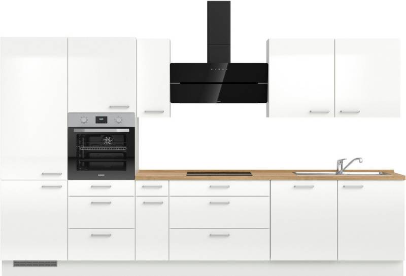 nobilia® Küchenzeile "Flash II" mit Hochglanz Fronten, vormontiert, Ausrichtung wählbar, Breite 360 cm, wahlw. mit E-Geräten von nobilia®