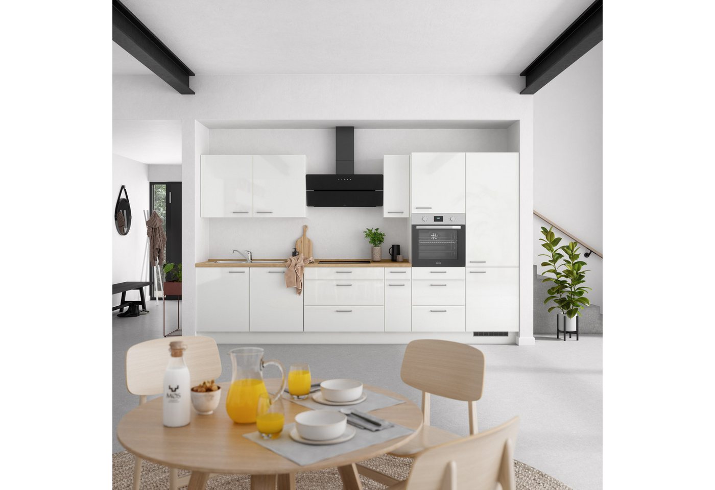 nobilia® Küchenzeile Flash premium", vormontiert, Ausrichtung wählbar, Breite 360 cm, mit E-Geräten" von nobilia®