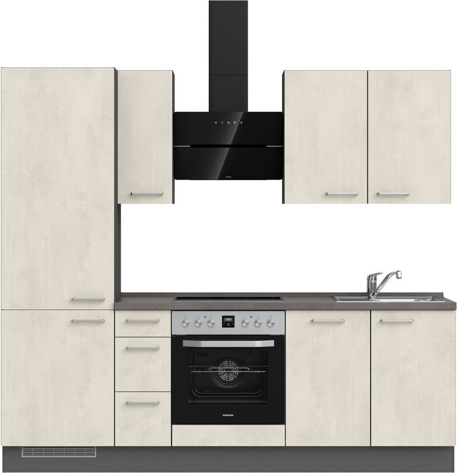 nobilia® Küchenzeile Riva premium", vormontiert, Ausrichtung wählbar, Breite 240 cm, mit E-Geräten" von nobilia®