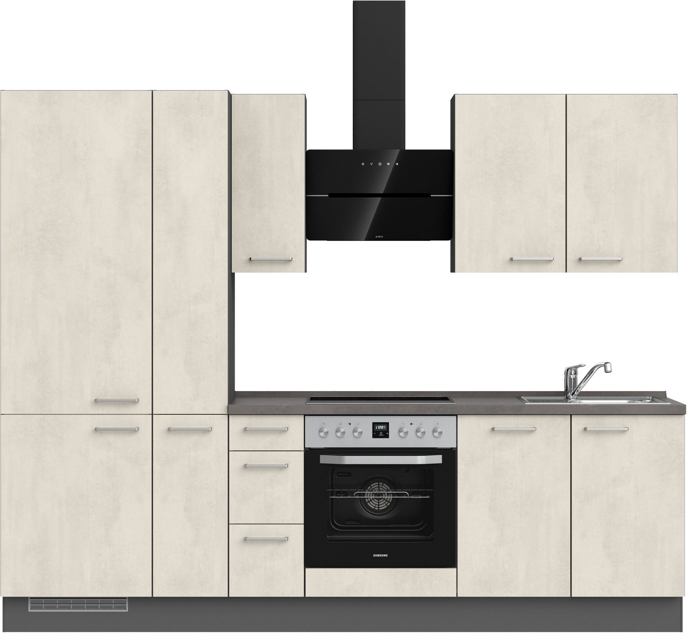 nobilia® Küchenzeile Riva premium", vormontiert, Ausrichtung wählbar, Breite 270 cm, mit E-Geräten" von nobilia®