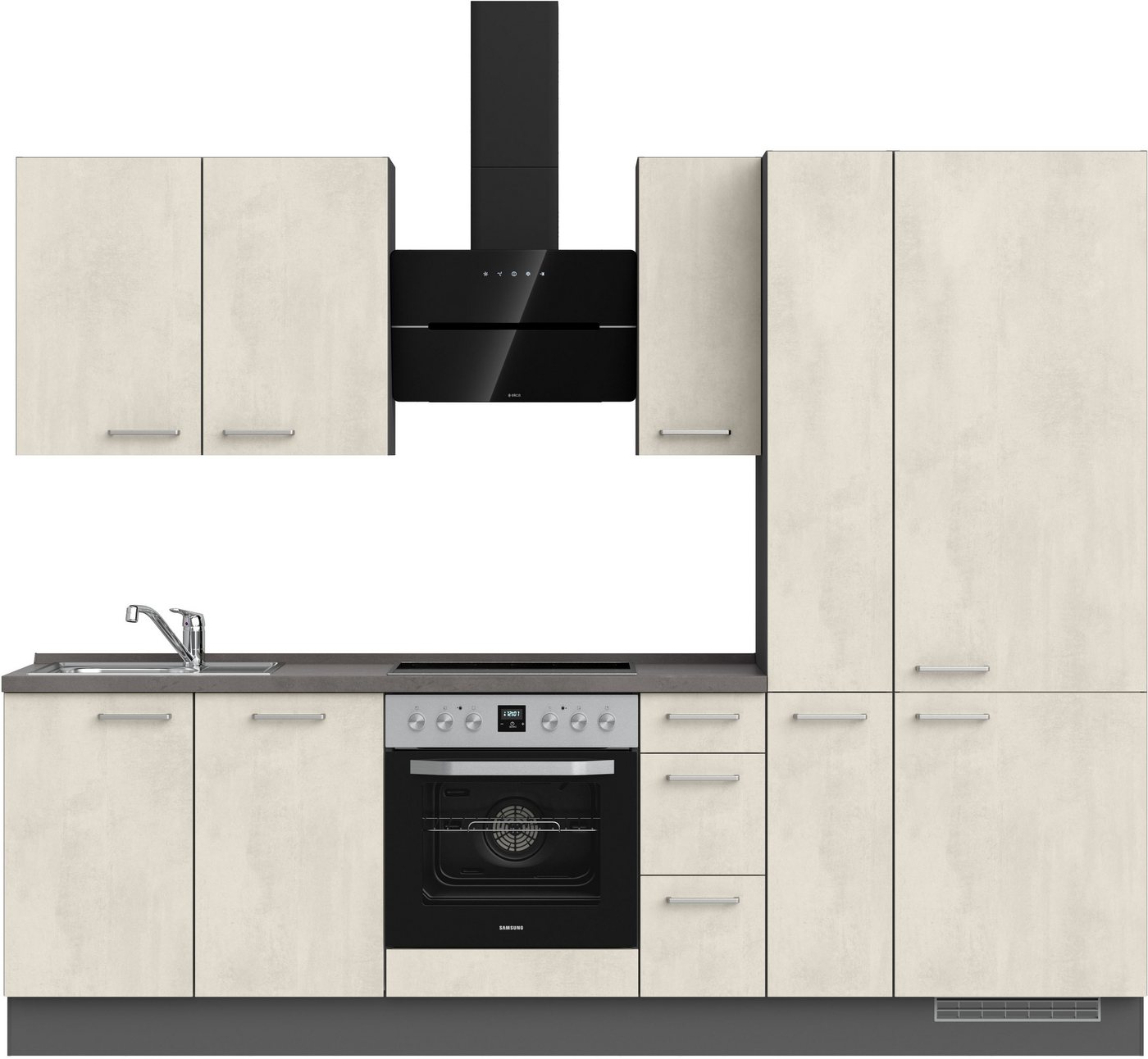 nobilia® Küchenzeile Riva premium", vormontiert, Ausrichtung wählbar, Breite 270 cm, mit E-Geräten" von nobilia®