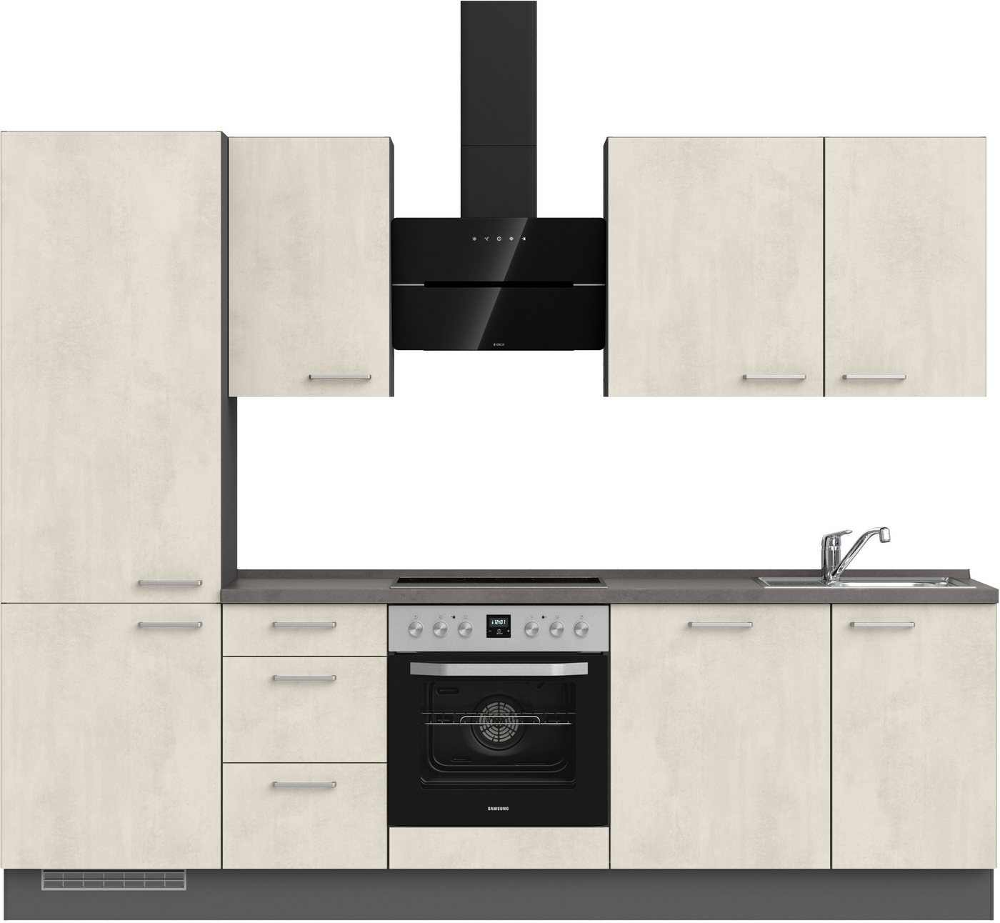 nobilia® Küchenzeile Riva premium", vormontiert, Ausrichtung wählbar, Breite 270 cm, ohne E-Geräte" von nobilia®