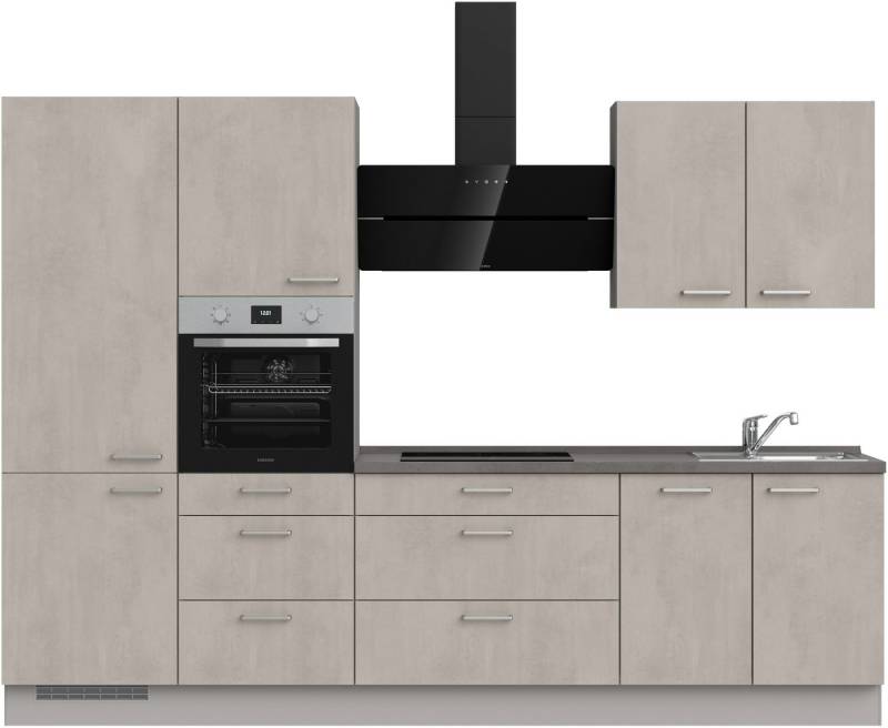 nobilia® Küchenzeile "Riva II", vormontiert, Ausrichtung wählbar, Breite 300 cm, wahlw. mit E-Geräten von nobilia®